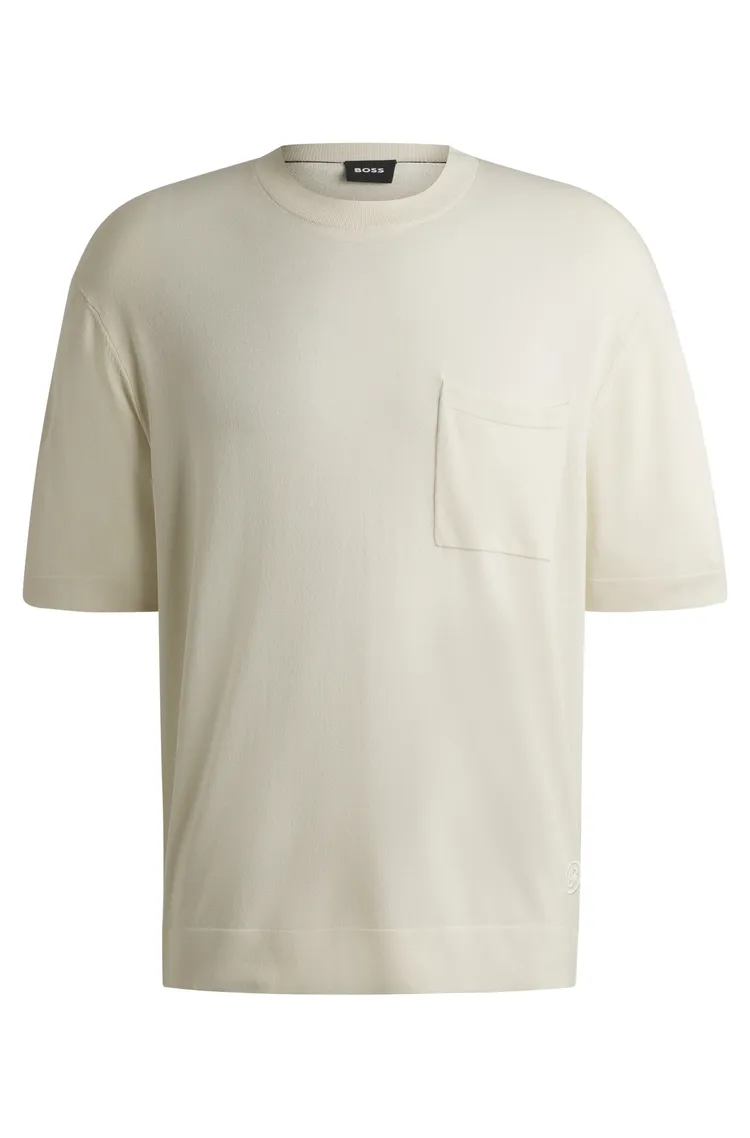 BOSS Selected by Shohei Ohtani米色短袖針織衫，6900元。品牌提供