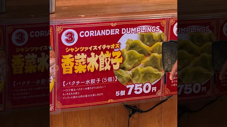 視網膜在台灣祭看到香菜水餃。翻攝自視網膜IG