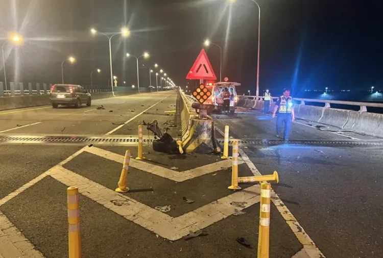 邱男抽血後並無酒駕情事，疑是高速失控所導致。翻攝照片