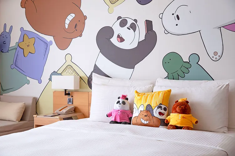 「卡通森友會冒險趣」一泊二食主題住房專案，每晚最低4400元。台南和逸提供