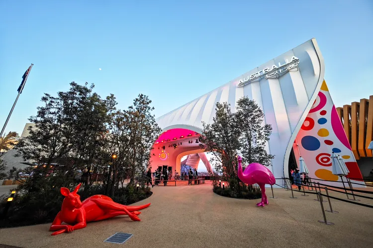 澳洲館的主題是「太陽大地」。田欣雲攝影