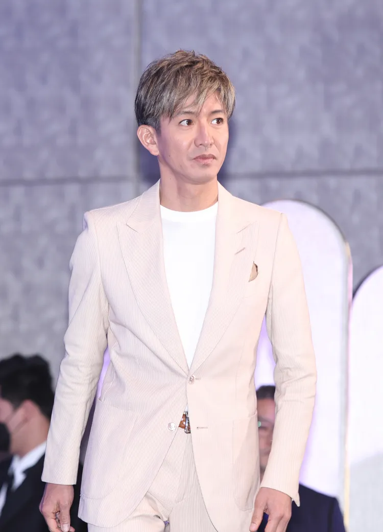 木村拓哉昨出席記者會，52歲的他依舊維持很好的狀態。彭欣偉攝