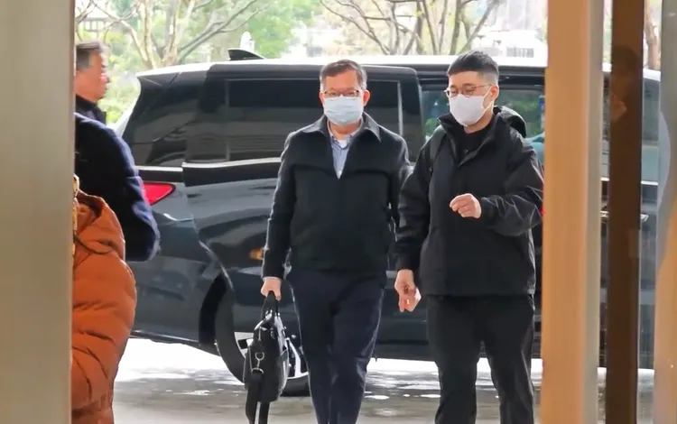 鄭文燦出庭。翻攝畫面