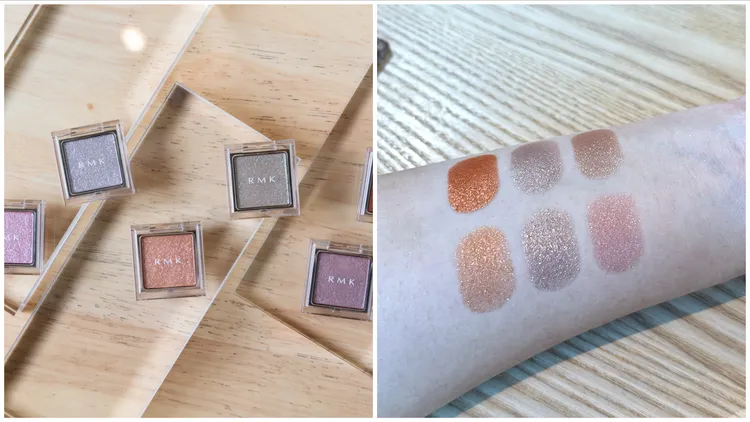 RMK無拘單色眼影6款高光燦色。品牌提供、張家玲攝
