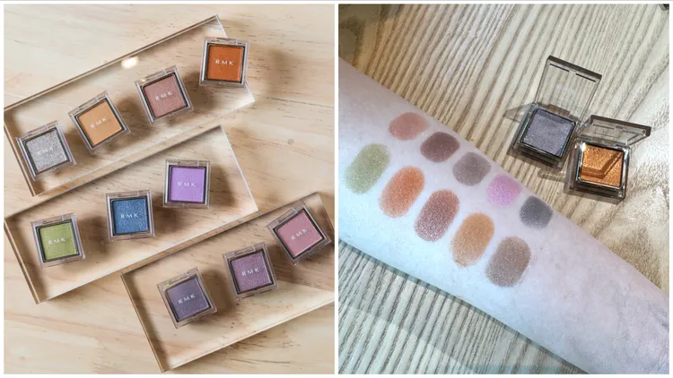RMK無拘單色眼影10款爍光色。品牌提供、張家玲攝