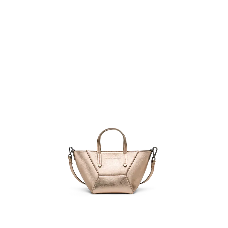 Brunello Cucinelli Duo榛果金迷你托特包，7萬5800元。品牌提供