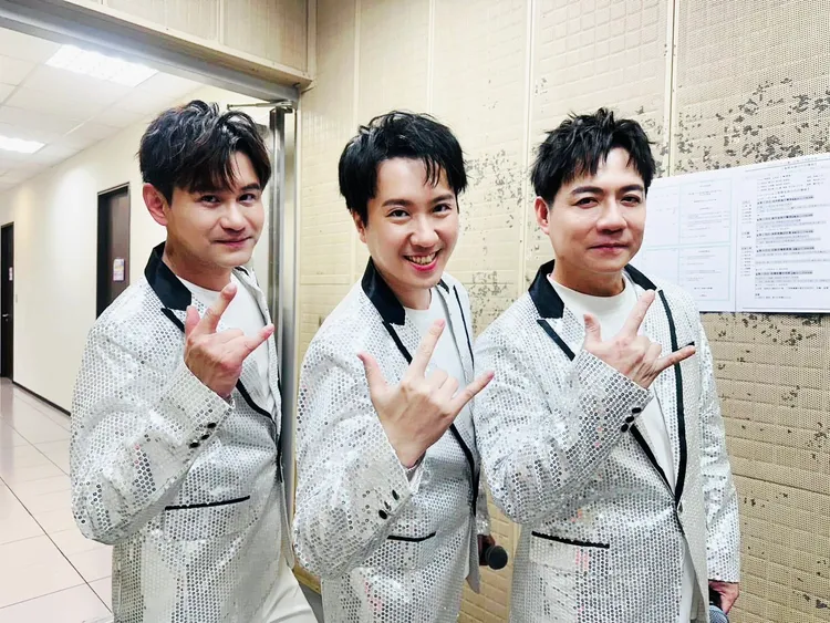 陳隨意（右起）、沈建豪與吳俊宏3人曾是「同居關係」。豪記唱片提供