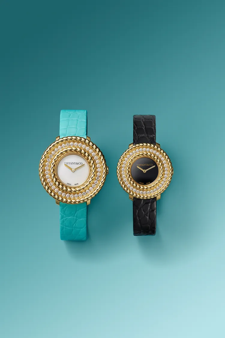 Tiffany & Co.首度採用的太陽能機芯的Rope腕錶。品牌提供