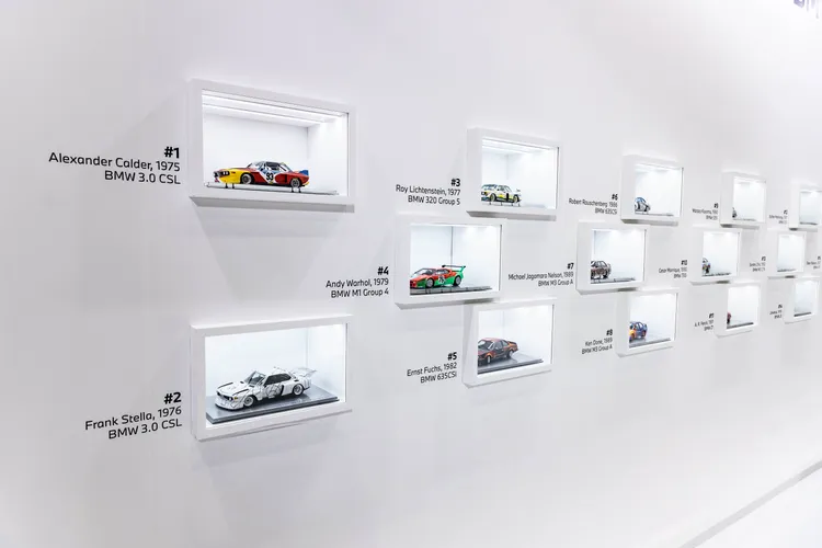 今年適逢BMW Art Cars五十週年，本次台北當代藝術博覽會BMW展會現場將同步展出自第一代至今、共 20台 BMW Art Car 經典收藏模型車。業者提供