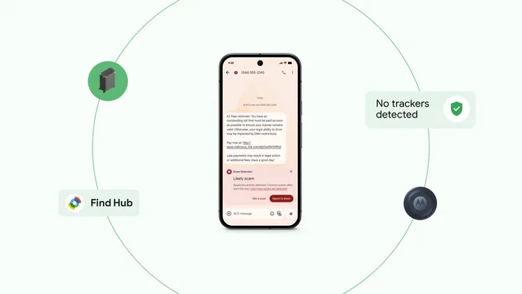 Google為Adroid裝置安全防護再升級，從偵測詐騙簡訊、保護遺失物品，到面對高階資安威脅等共三項新功能。Google提供