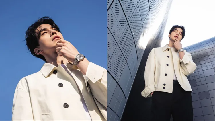 即便在「死亡角度」的考驗之下李棟旭依舊帥氣。品牌提供