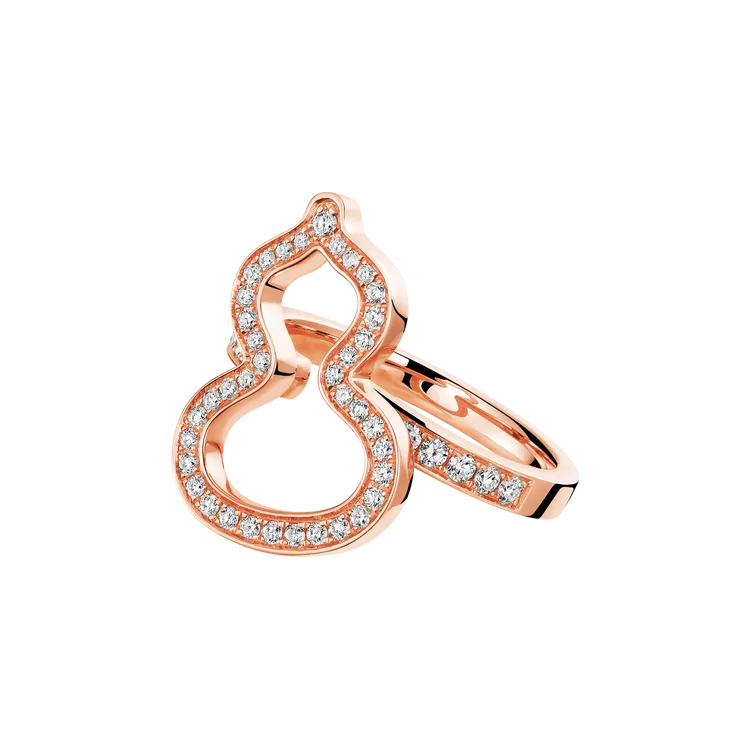 Qeelin Wulu 18K玫瑰金鑽石戒指，11萬4500元。品牌提供