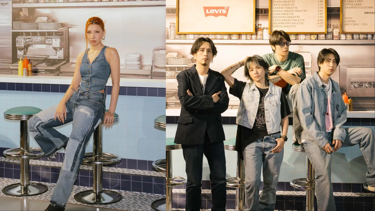 Karencici（左）、康士坦的變化球（右）在Levi’s 501慶生趴上獻唱。品牌提供