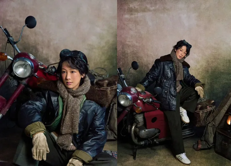 楊紫在新劇中以短髮配上黝黑泛紅的妝容。翻攝微博