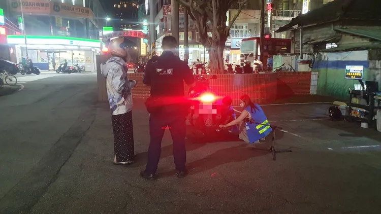 機車噪音檢測。蘆竹警分局提供