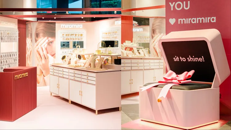 miramira快閃店有如珠寶盒般的夢幻設計有望成為打卡熱點。品牌提供