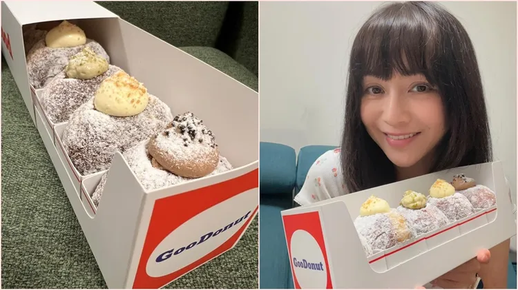Joanna分享自己拿到甜甜圈後，讓她感到相當驚艷。翻攝自Joanna劉韋彤臉書
