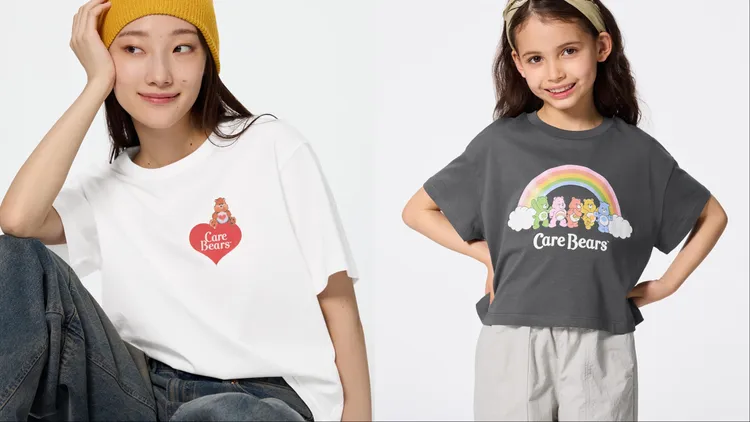 GU X「Care Bears」撞色印花T恤擁有成人與童裝尺寸。品牌提供
