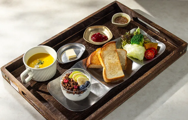 箱庭式吐司定食。業者提供