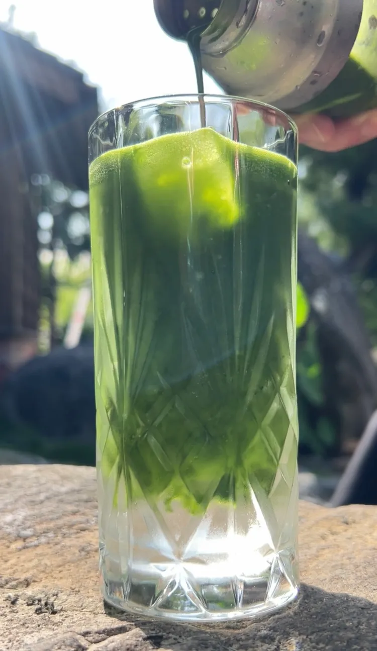 招牌抹茶蘇打。業者提供