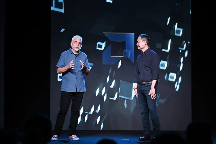 左起_AMD GPU技術與工程軟體資深副總裁暨軟體長Andrej Zdravkovic、AMD資深副總裁暨運算與繪圖事業群總經理Jack Huynh。AMD提供