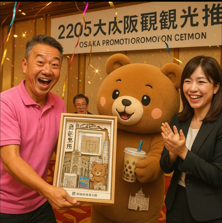 今年4月間蕭清元與高雄市觀光局前進日本，參加「2025 台灣高雄日本關西地區觀光推介會」。蕭清元提供