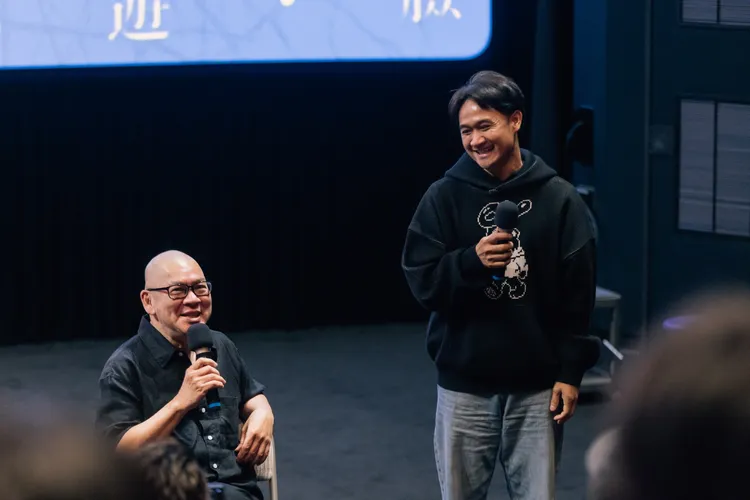 蔡明亮（左）和亞儂弘尚希。國家電影及視聽文化中心提供