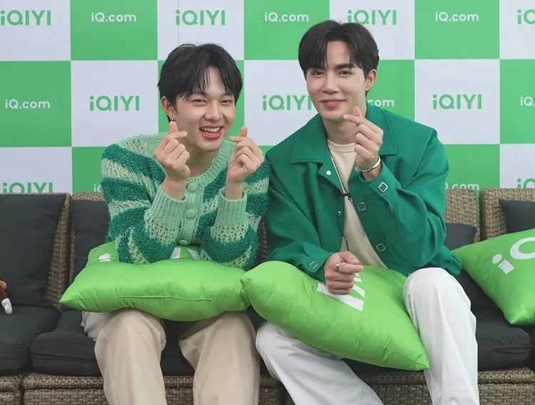 Zee（右）、Nunew因《甜心派》被稱為「海景CP」，曾來台受訪。資料照片