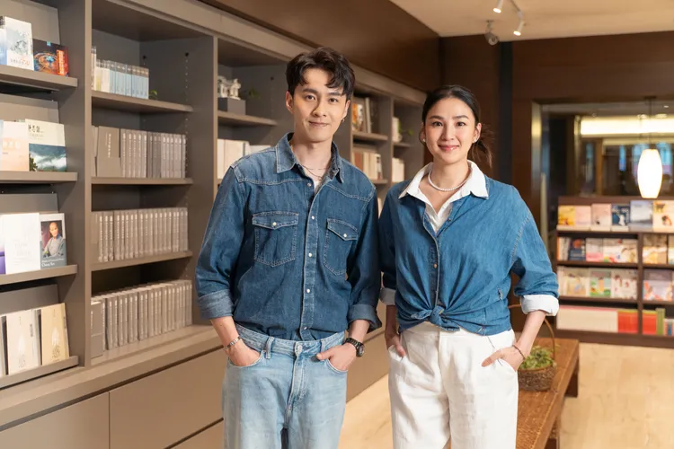 洪小鈴、張雁名出席媒體茶敘。大愛提供