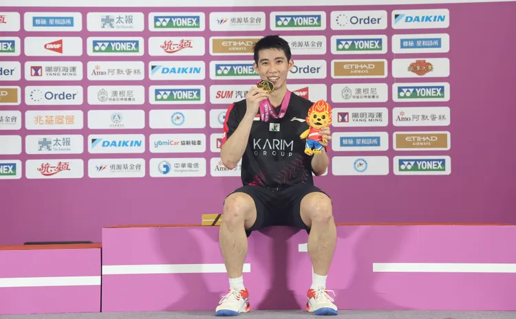 新加坡一哥駱建佑拿下台北羽男單冠軍。羽協提供
