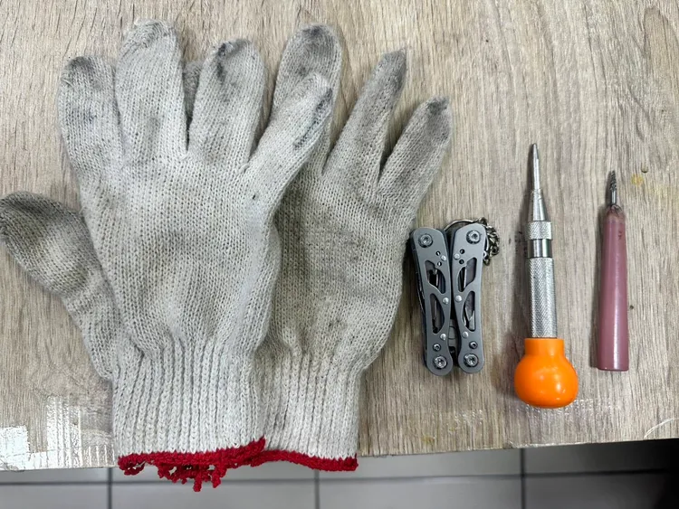 警方起獲作案工具。中壢警分局提供