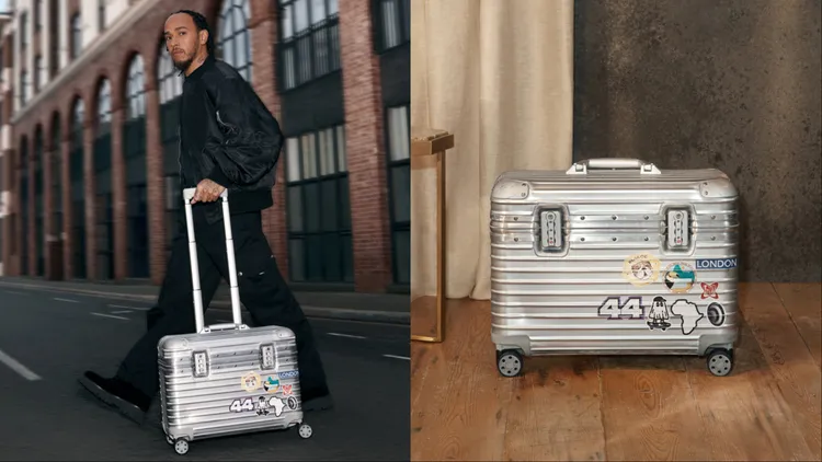 路易斯漢米爾頓的行李箱上，透過貼紙記錄了他與愛犬之間深厚的情誼。品牌提供