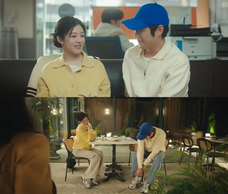 「親家CP」甜蜜約會，高允貞送給鄭準元情侶鞋被抓包。翻攝Netflix