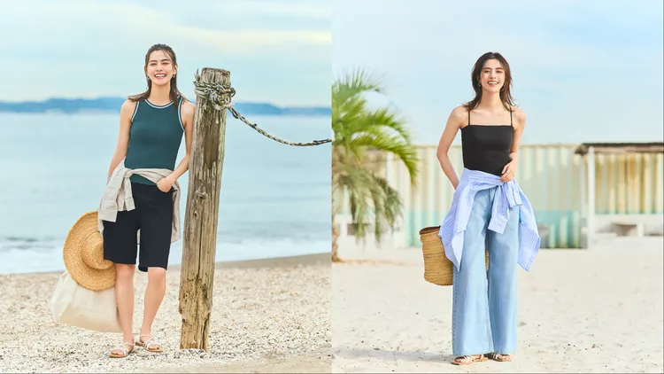 UNIQLO BRATOP削肩短版背心（左）、BRATOP細肩帶平口背心（右），優惠價各590元。品牌提供