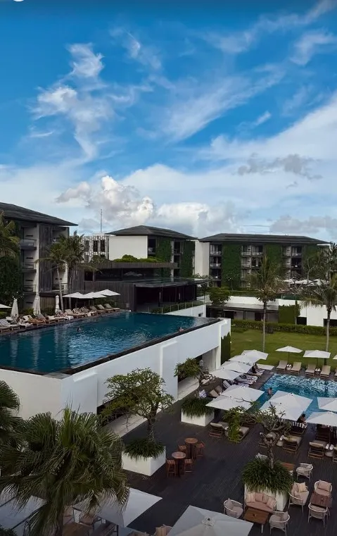 馬筱梅Po出峇里島飯店美景。翻攝馬筱梅IG