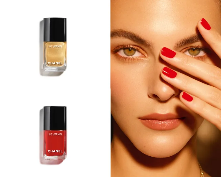 香奈兒時尚釉光指甲油#365金燦、#367焰紅，各1100元。品牌提供