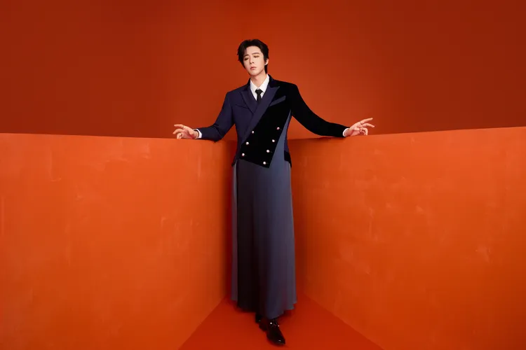 劉宇寧搭配了飾有水晶點綴領針的Chambeliss Night Strass皮鞋。翻攝劉宇寧工作室微博