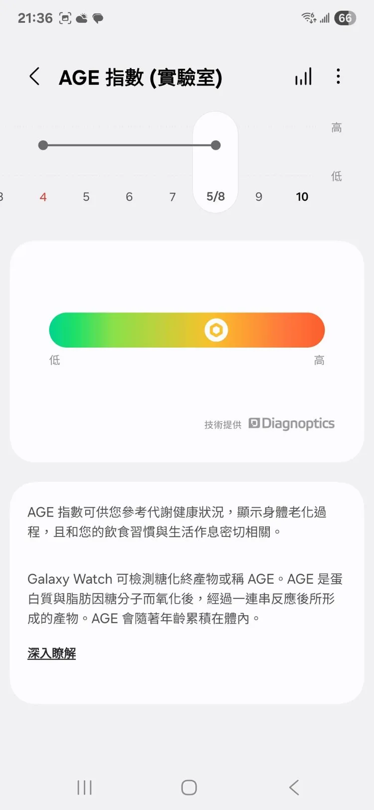 只要在睡覺時佩戴Galaxy Watch並開啟睡眠追蹤功能，隔天即可在手機上觀其結果。翻攝Samsung Health App介面