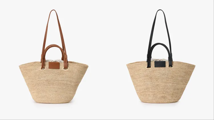 agnès b.拉菲草單肩手提包，9980元。品牌提供