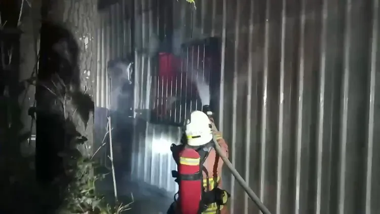 警消搶救。新竹市消防局提供