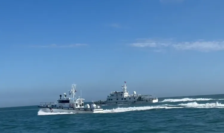 金門海巡隊驅離中國海警船。海巡署提供