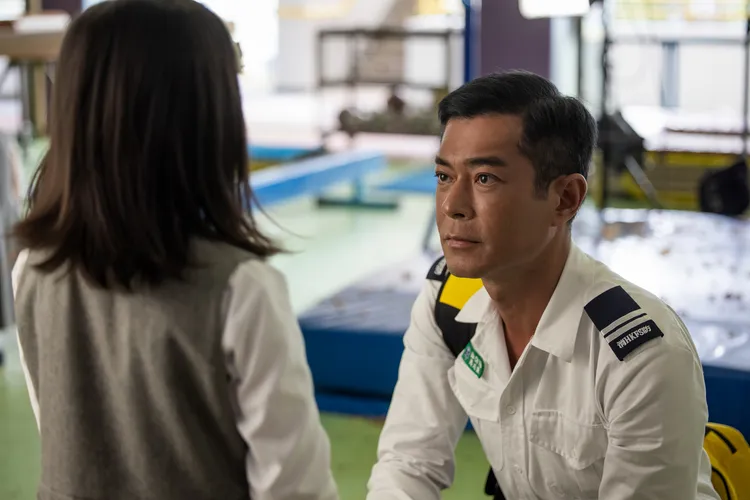 古天樂現場大聲指導上演震撼教育。華映提供