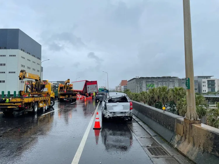 車禍現場。大園警分局提供