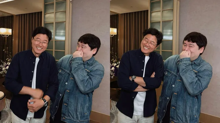 陳百祥日前拍片專訪羅PD。翻攝《@baisiang.c》IG