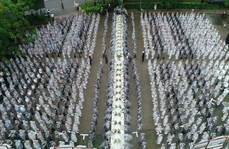 慈濟功德會（新加坡）慶祝佛誕節、母親節和全球慈濟日，吸引眾多信眾與會。（新加坡慈濟功德會提供） 中央社