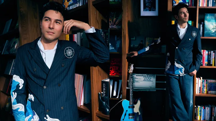 鳳小岳也演繹了簡約款式的霞海城隍老爺西裝。品牌提供