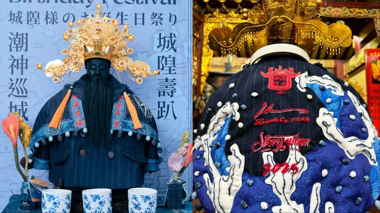 城隍爺今年的時髦西服以軍艦船長為設計靈感、「航行」為核心概念。品牌提供