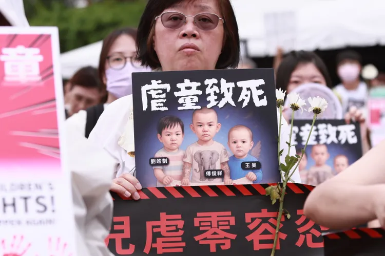 民眾510上凱道為虐童發聲。彭欣偉攝