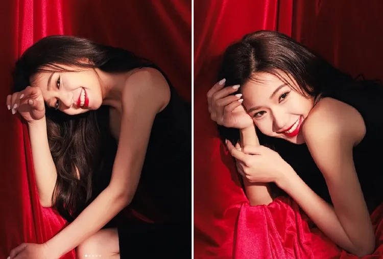 家寧曾曬出美照，美甲部分與范成章發出的疑似上空照女子的美甲相似。翻攝自家寧IG