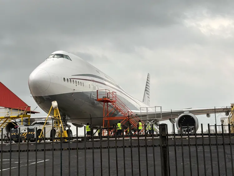 盛傳卡達王室要贈送給川普以「結緣」的豪華客機。美聯社